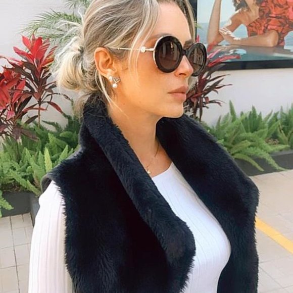 Carolina Herrera Sunglasses CH0020 Violet Oval Round Oversized Acetate - Picture 15 of 16